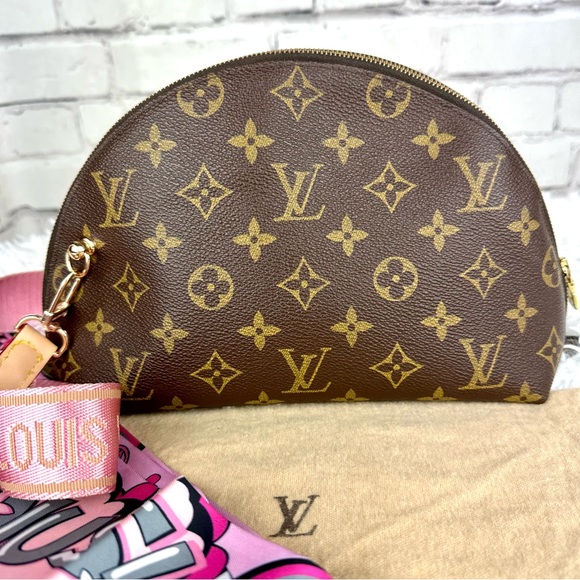 Louis Vuitton Demi Ronde Crossbody Pouch bag with chain, scarf and dust bag - Picture 7 of 16